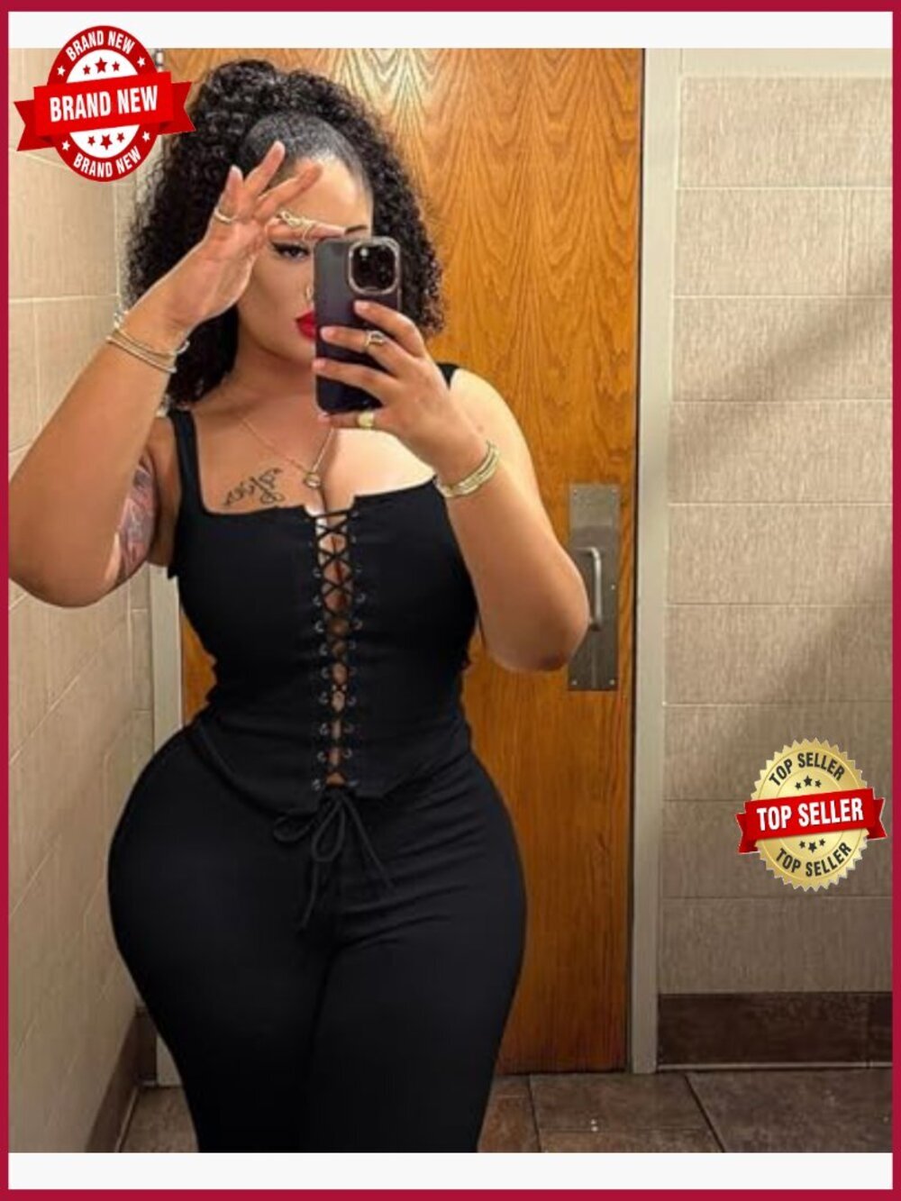 Sexy 2 Piece Crop Top and High Waist Capri Pants Set Bodycon Clubwear Outfits